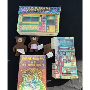 Rare 1995 TORMONT Goldilocks and the three Bears padded book & plushy’s Cute!